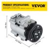 VEVOR CO 101290C (4L3Z19703AB) Universal Air Conditioner AC Compressor for 93-07 Ford Lincoln Mercury Thunderbird F150 4.2L 4.6L 5.4L 6.8L FS10 A/C Co