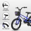 Kids Bike 14 inch for Boys & Girls with Training Wheels, Freestyle Kids' Bicycle with Bell,Basket and fender.