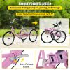 VEVOR Tricycle Adult 26'' Wheels Adult Tricycle 1-Speed 3 Wheel Bikes For Adults Three Wheel Bike For Adults Adult Trike Adult Folding Tricycle Foldab