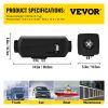 VEVOR 5KW Diesel Air Heater 12V Diesel Parking Heater 10L Tank Air Diesel Heater Silencer with Digital Switch for Boat Caravan and Motor-home