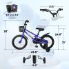 Kids Bike 16 inch for Boys & Girls with Training Wheels, Freestyle Kids' Bicycle with Bell,Basket and fender.