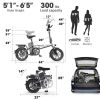 ZHENGBU D3 18AH 48V 500W 14 Inch Folding Removable Battery Electric City Commuter Bike