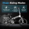 Folding Electric Bike for Adults;  20" Ebike 500W Adult Electric Bicycles;  21MPH 43Miles Electric Cruiser Bike for Female Male;  Samsung 48V 10.4Ah B