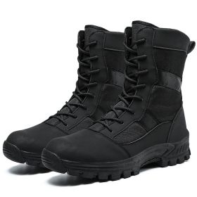 Plus Size Men's Shoes High-top Men's Shoes Martin Boots (Option: Black-39)