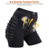 Protective Shorts for Skiing Snowboarding Skating Skateboarding EVA Hip Protection Pad for Adults Kids 3D Padded Breathable Protective Shorts for Hip