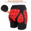 Protective Shorts for Skiing Snowboarding Skating Skateboarding EVA Hip Protection Pad for Adults Kids 3D Padded Breathable Protective Shorts for Hip